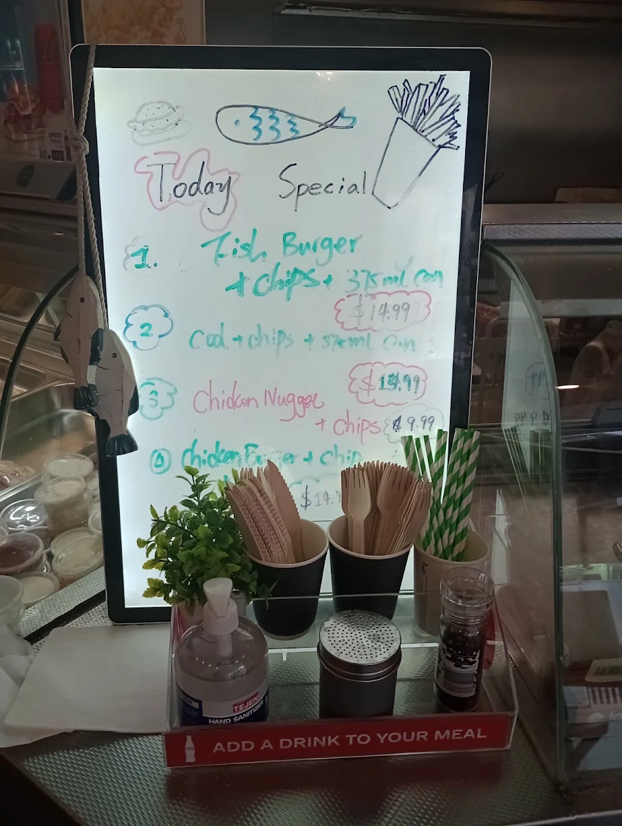 Menu, 14 Annerley Fish and chips