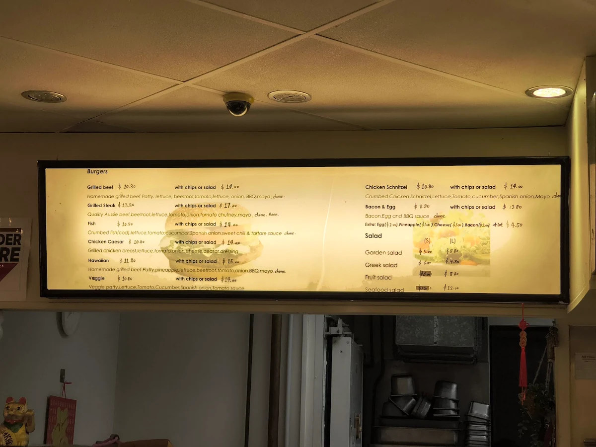 Menu, 14 Annerley Fish and chips