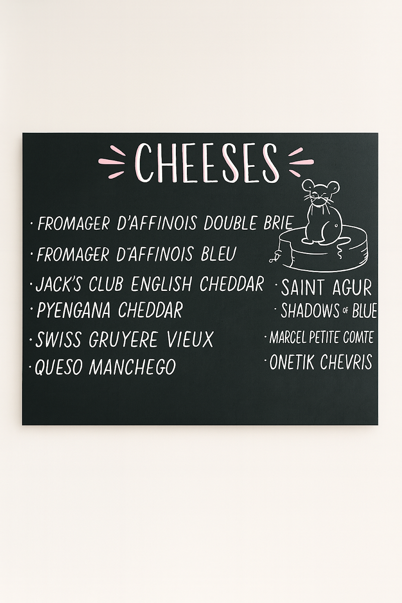 Menu, Houghtons Food Store