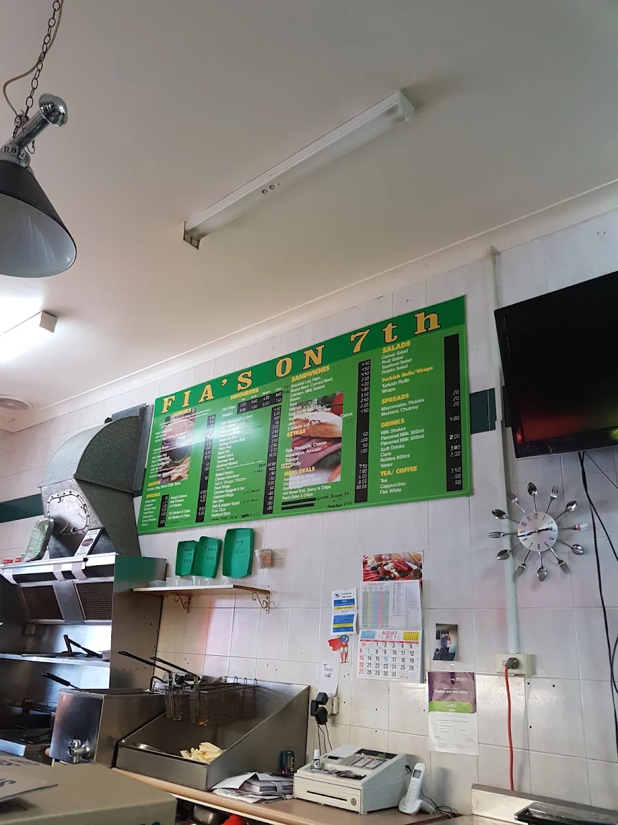 Menu, Fia's On 7th