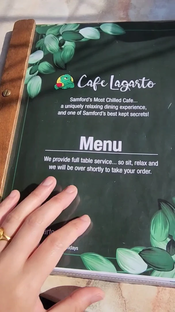 Menu, Café Lagarto