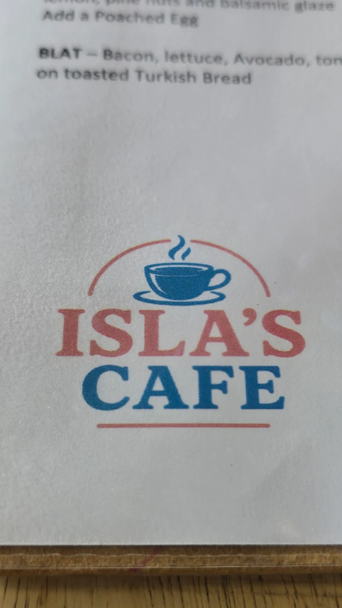 Menu, Isla’s cafe