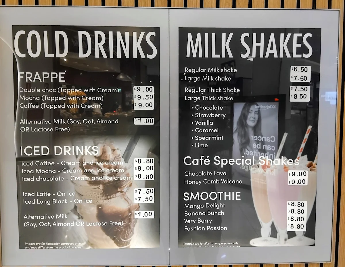 Menu, Riverton Cafe