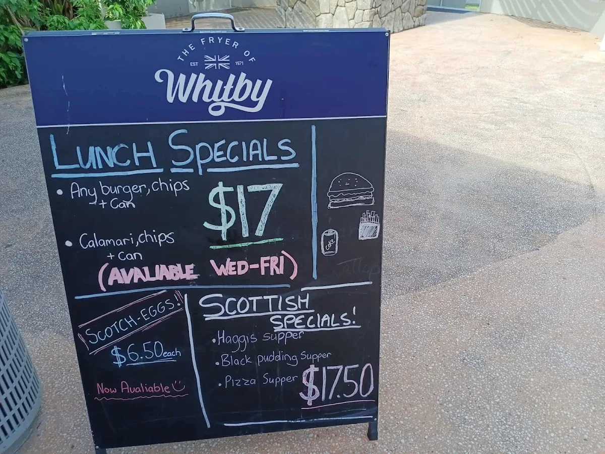 Menu, Fryer of Whitby