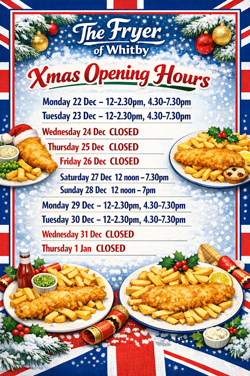 Menu, Fryer of Whitby