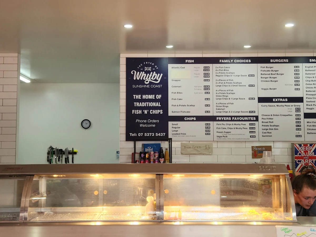 Menu, Fryer of Whitby