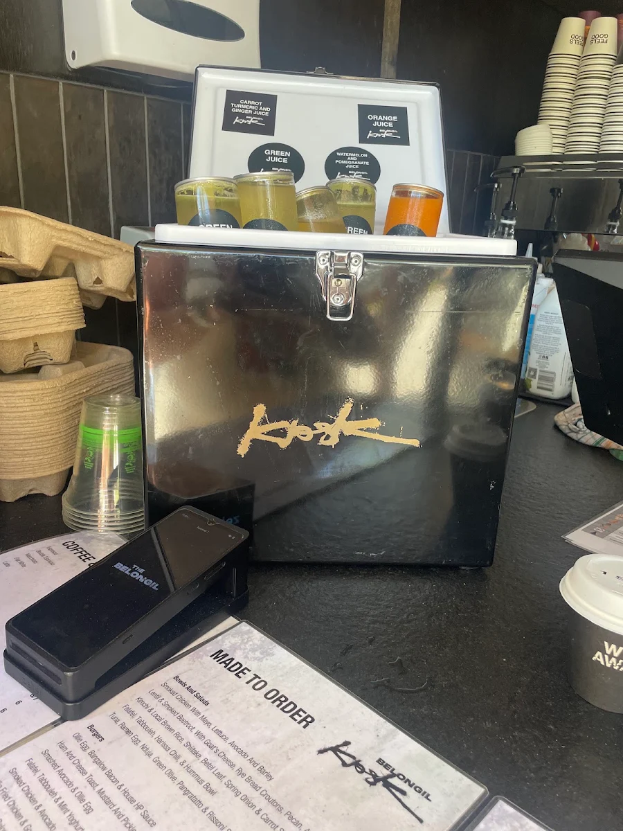 Menu, The Belongil Kiosk