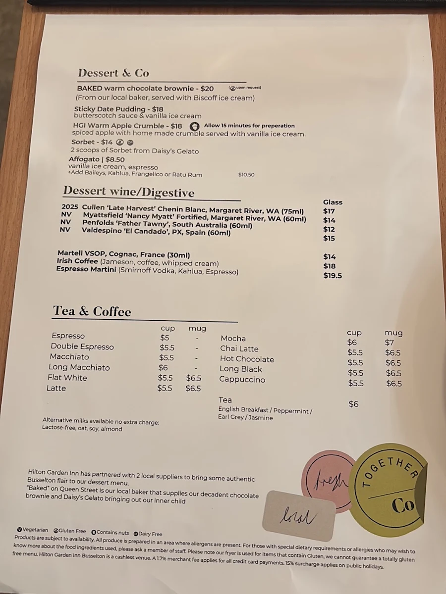 Menu, Together & Co