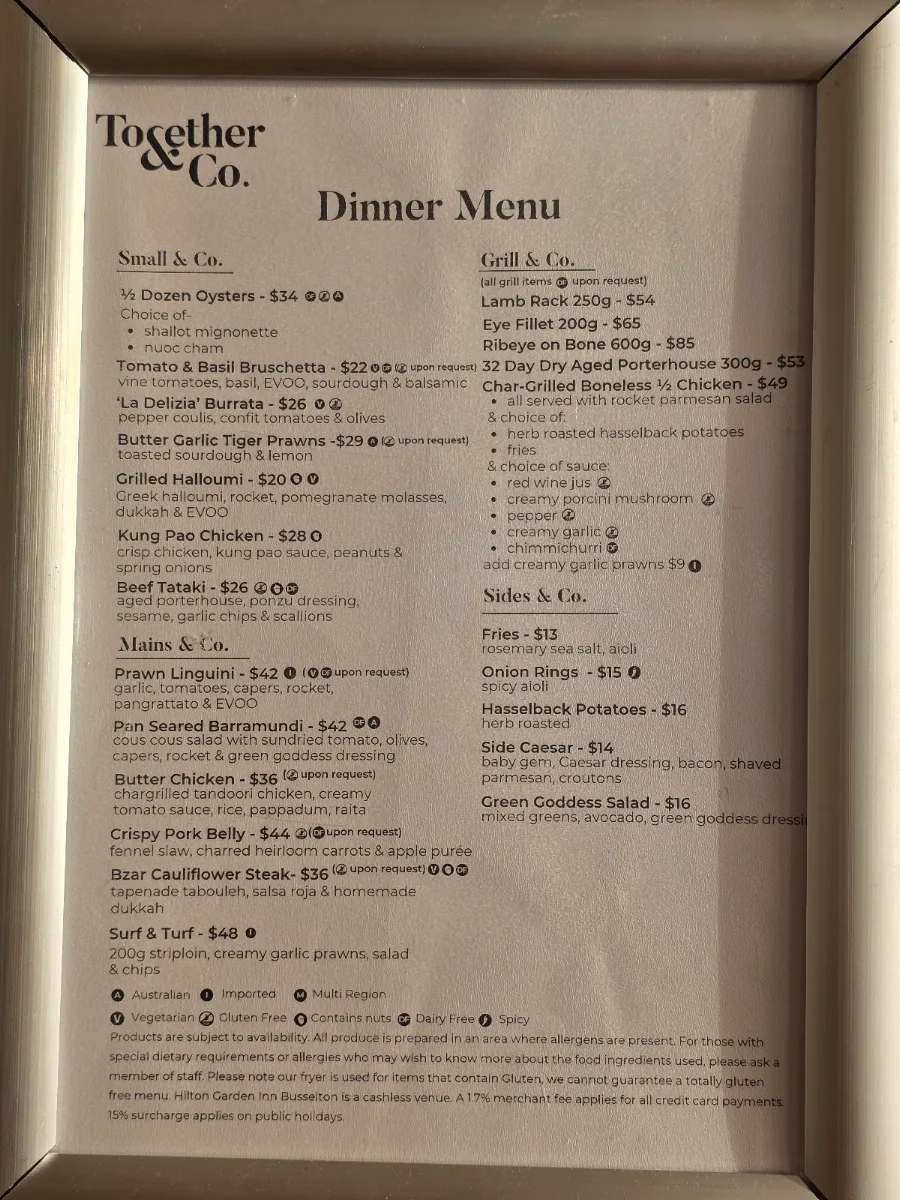 Menu, Together & Co