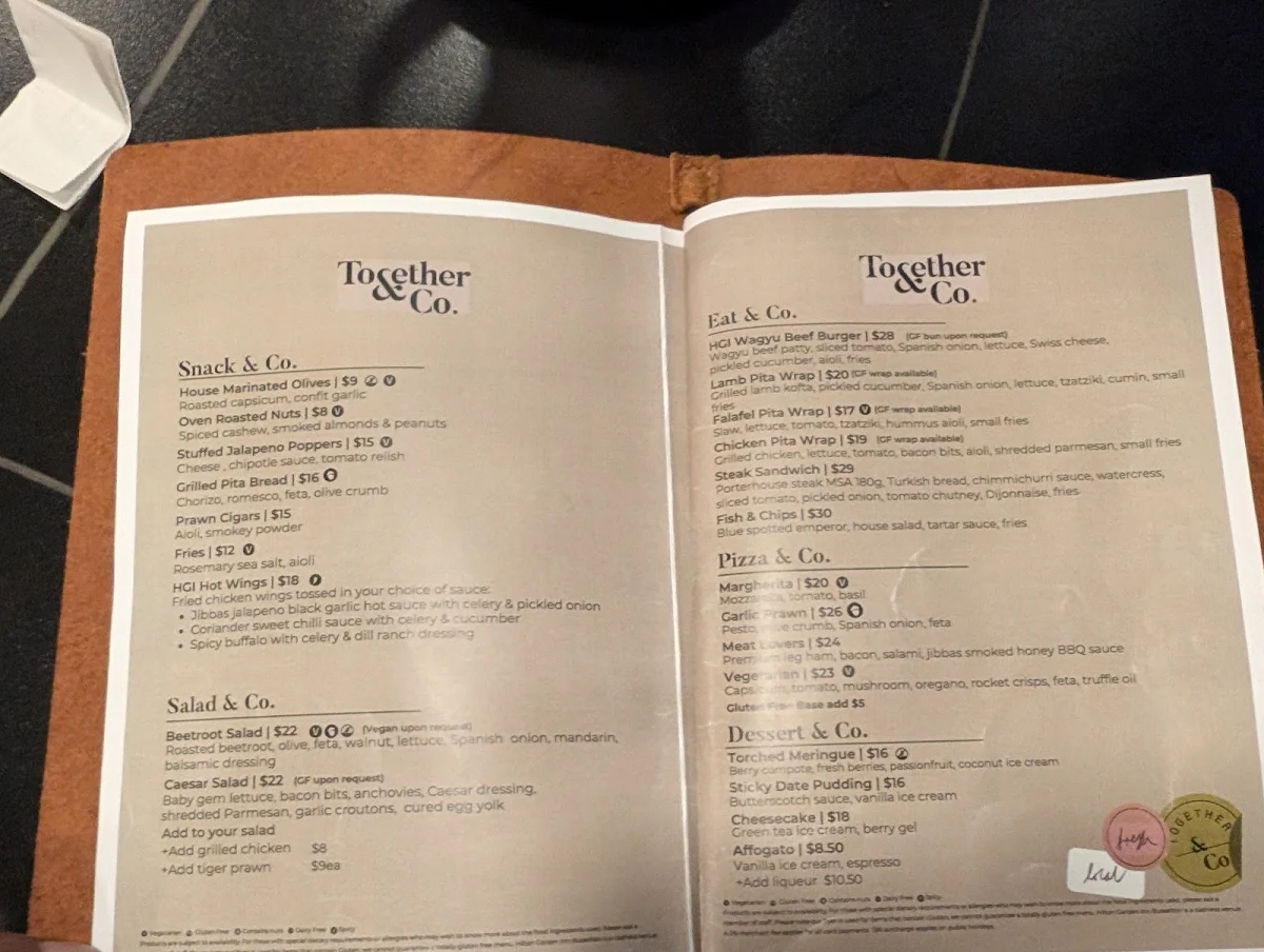 Menu, Together & Co