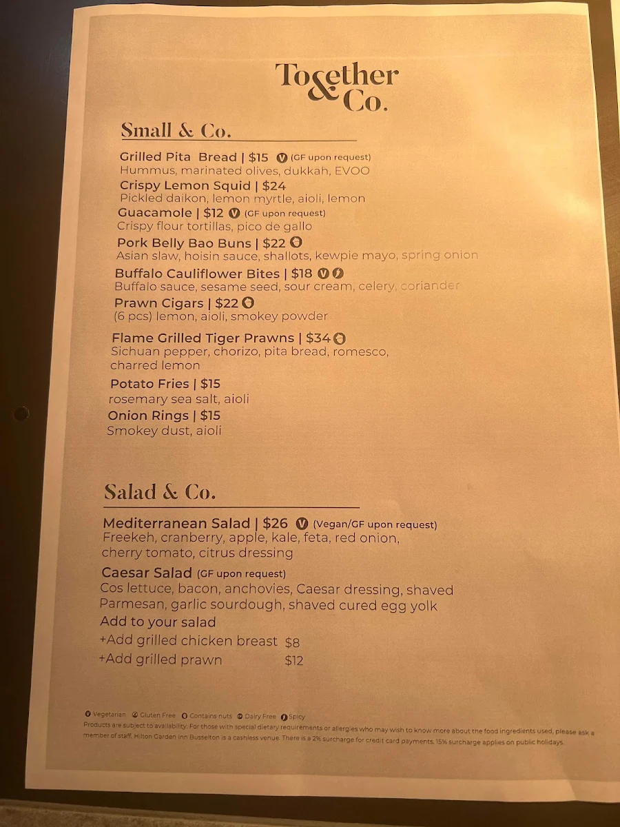 Menu, Together & Co
