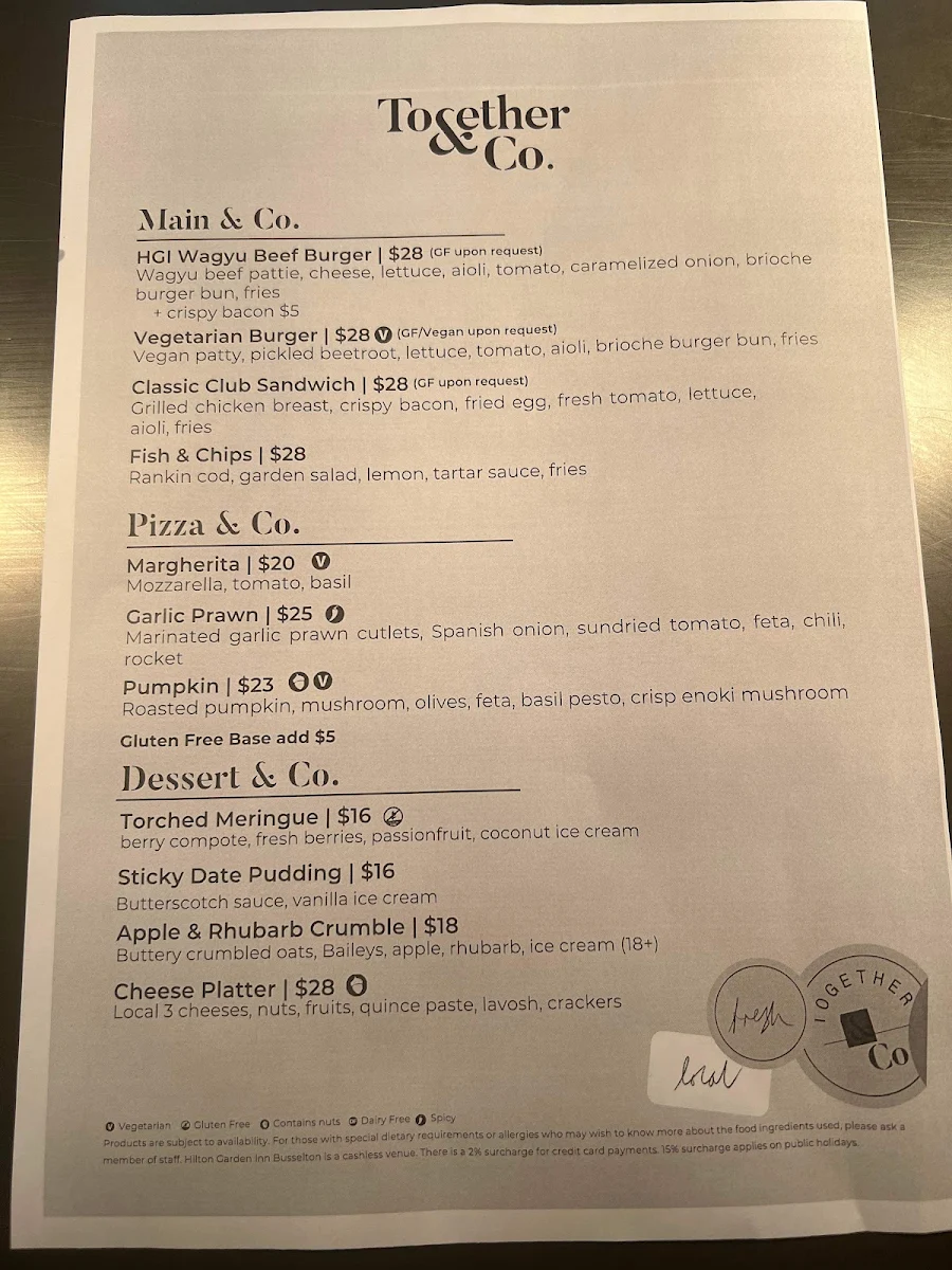 Menu, Together & Co