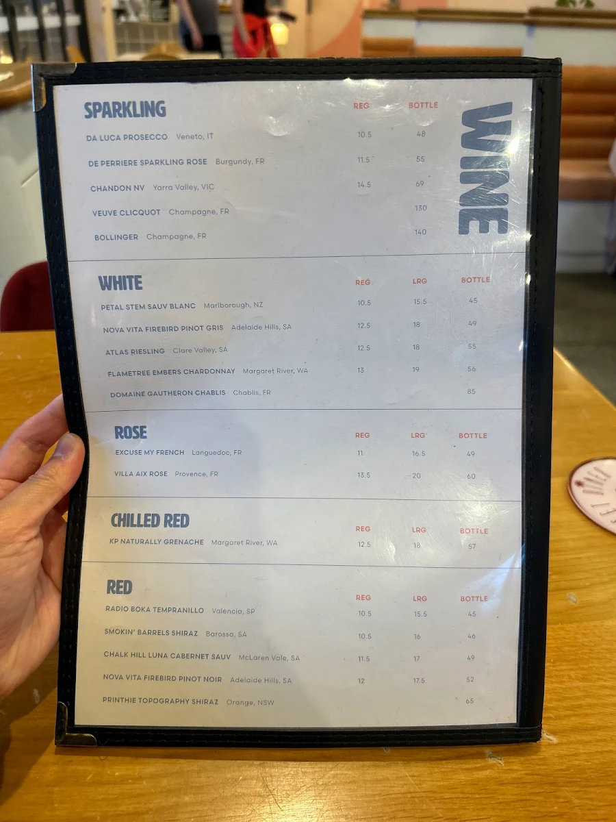 Menu, SUNSET DINER