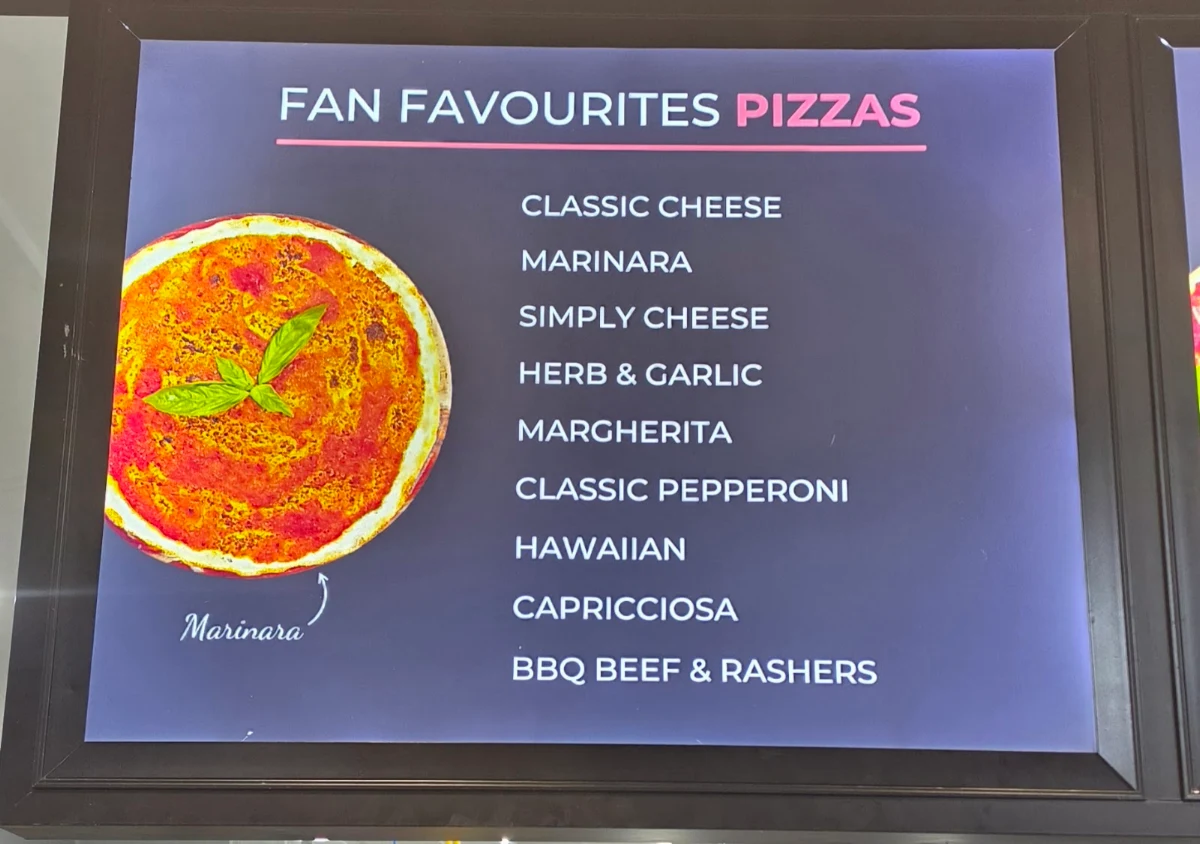 Menu, Earlwood Pizzeria