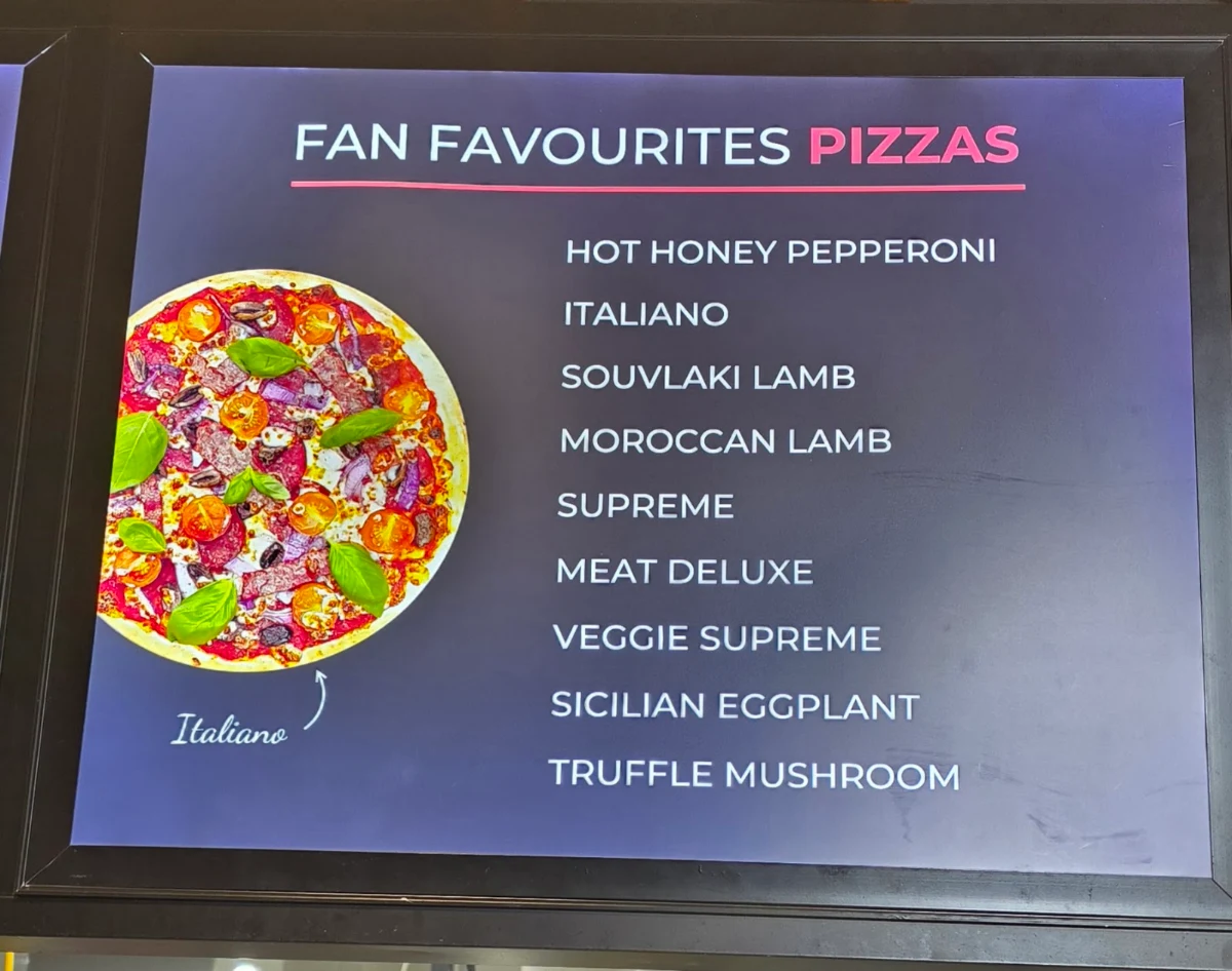 Menu, Earlwood Pizzeria