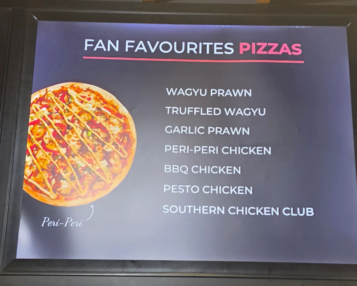 Menu, Earlwood Pizzeria
