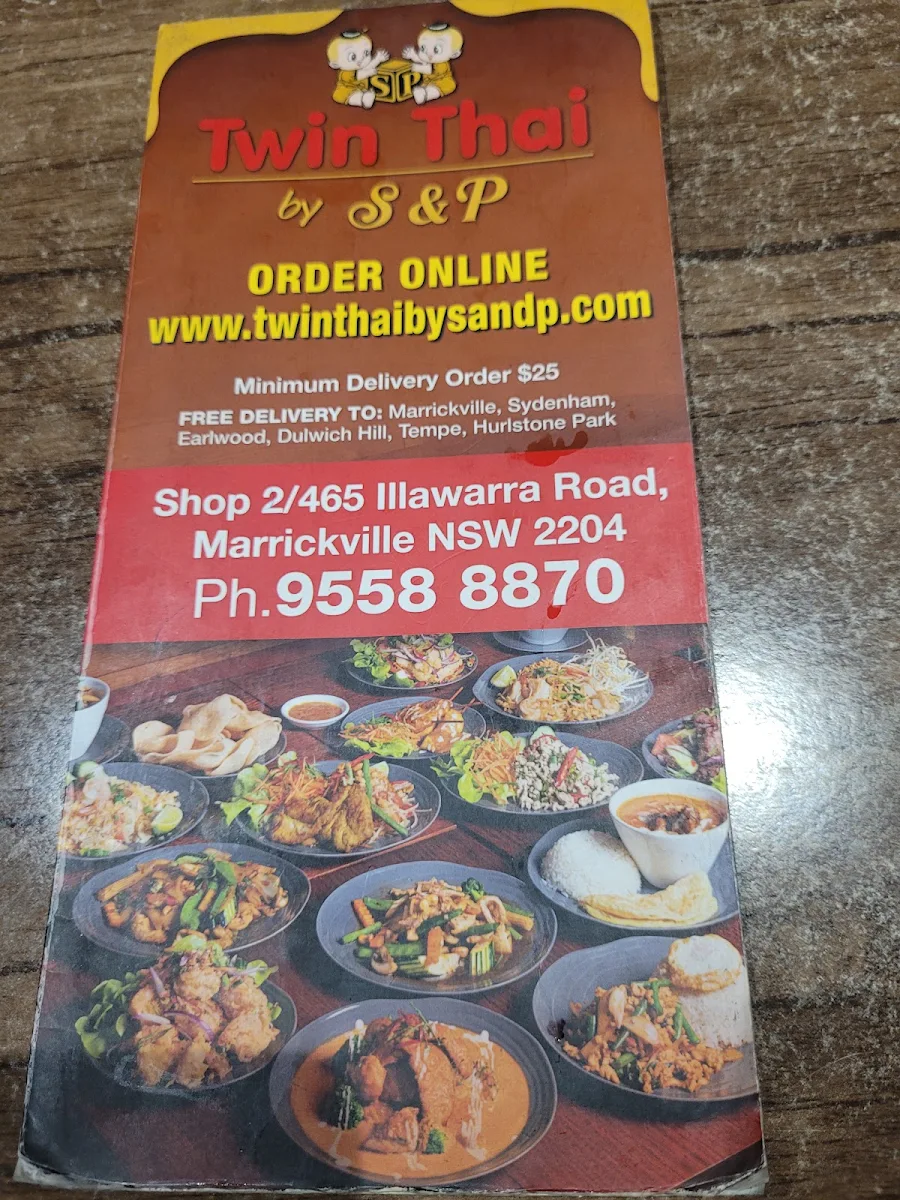 Menu, Twin Thai By S&P