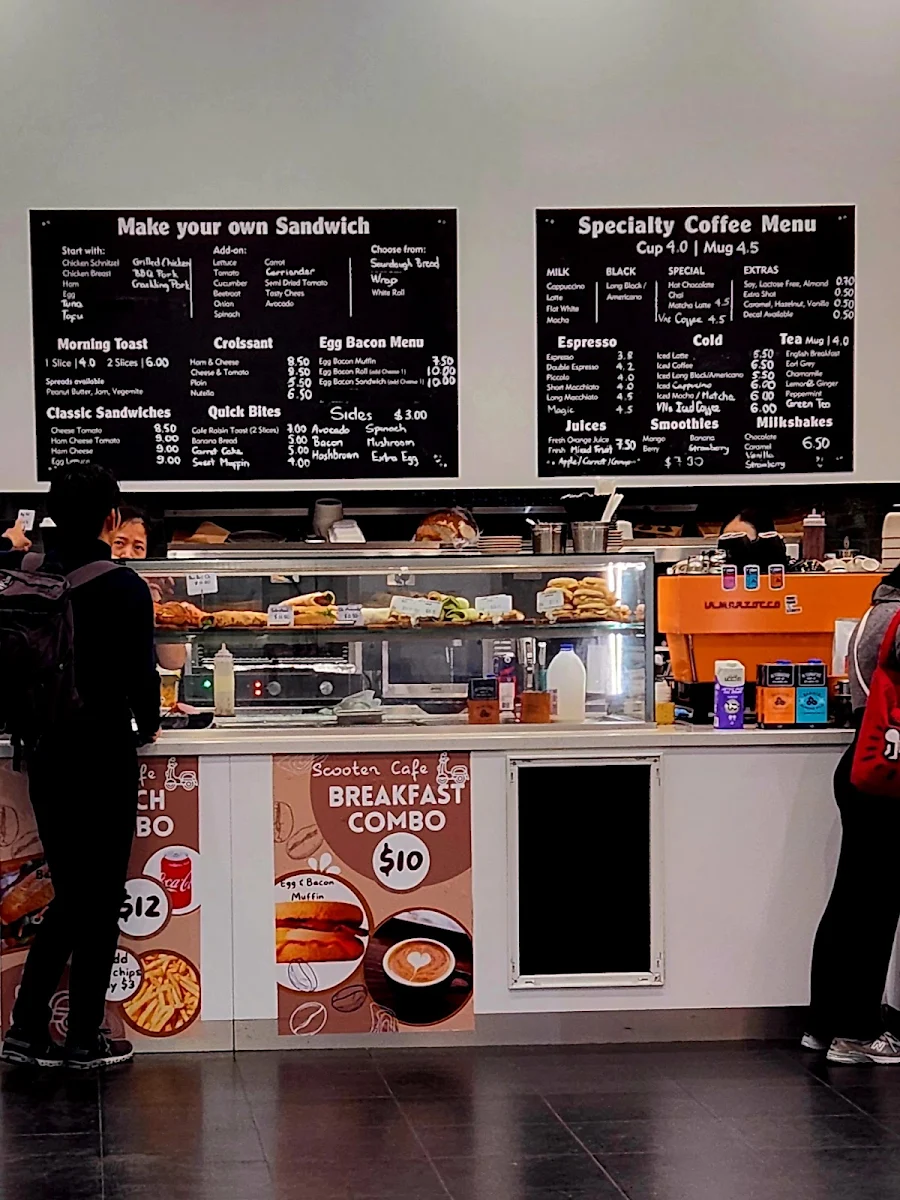 Menu, Scooter Cafe