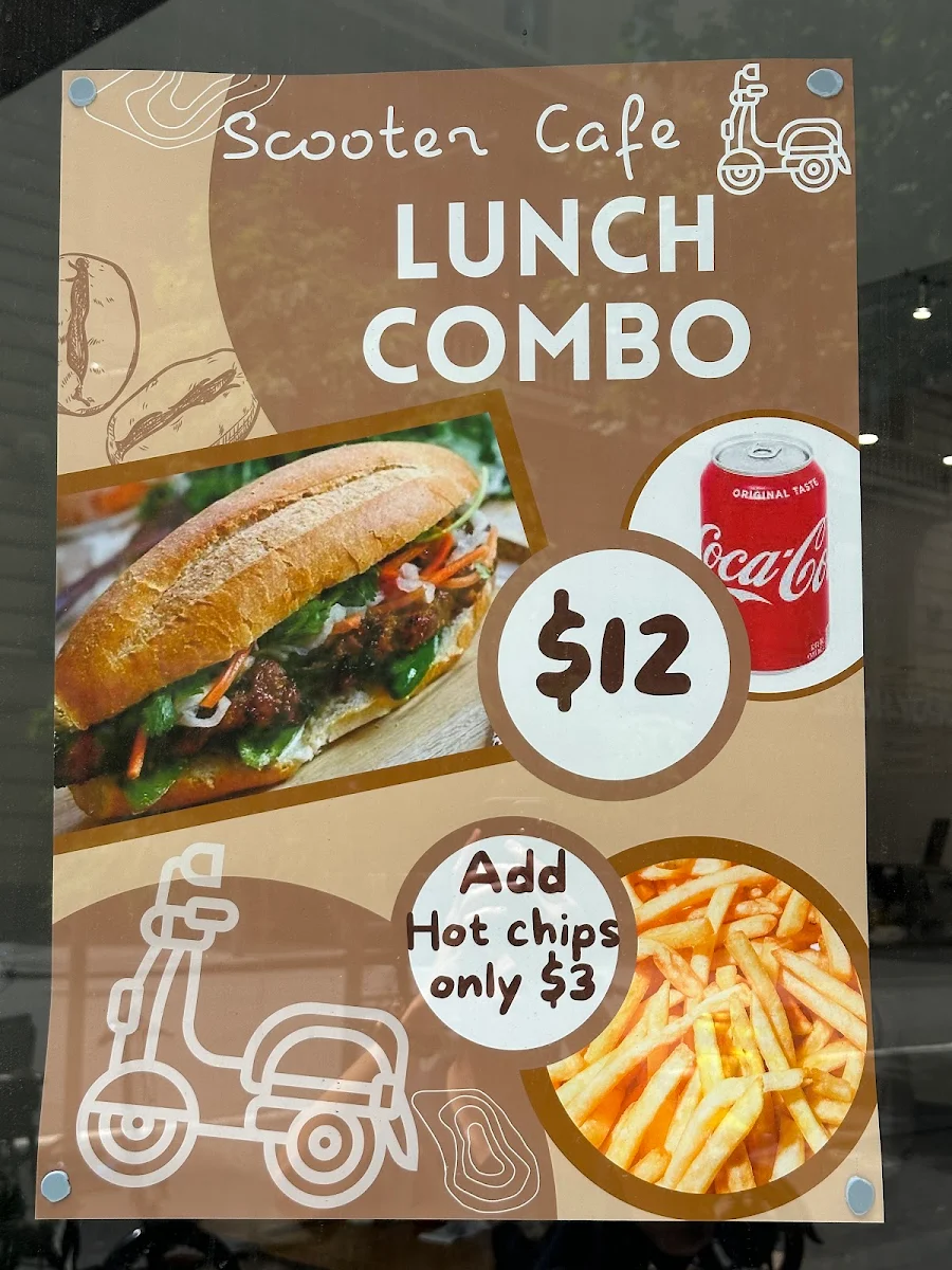 Menu, Scooter Cafe