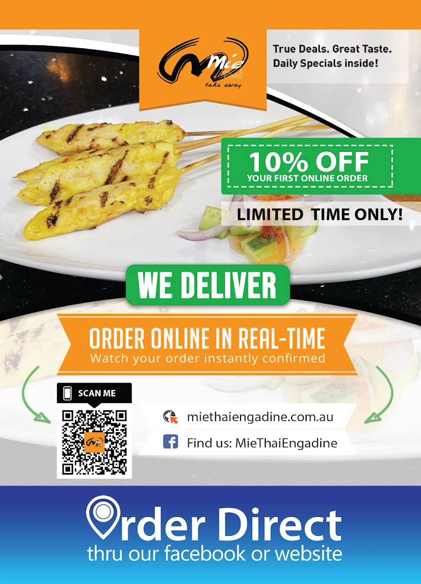 Menu, Mie Thai Engadine