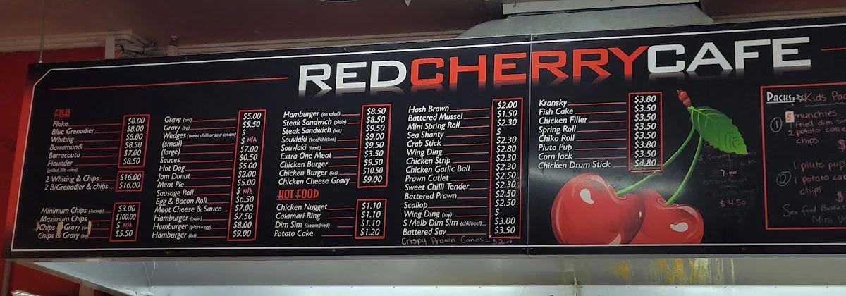 Menu, Red Cherry Cafe