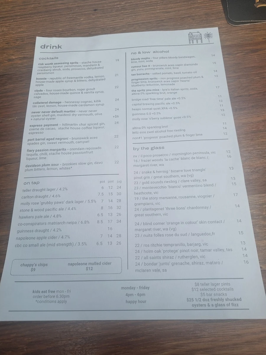 Menu, Teller