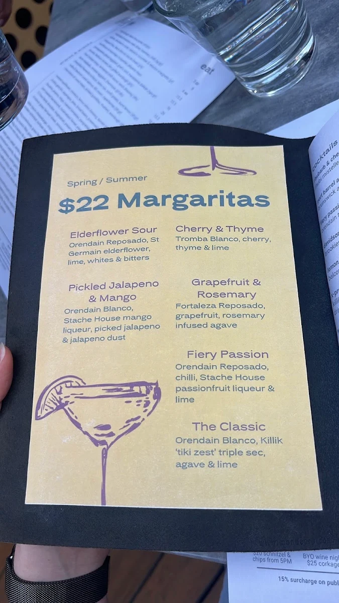 Menu, Teller