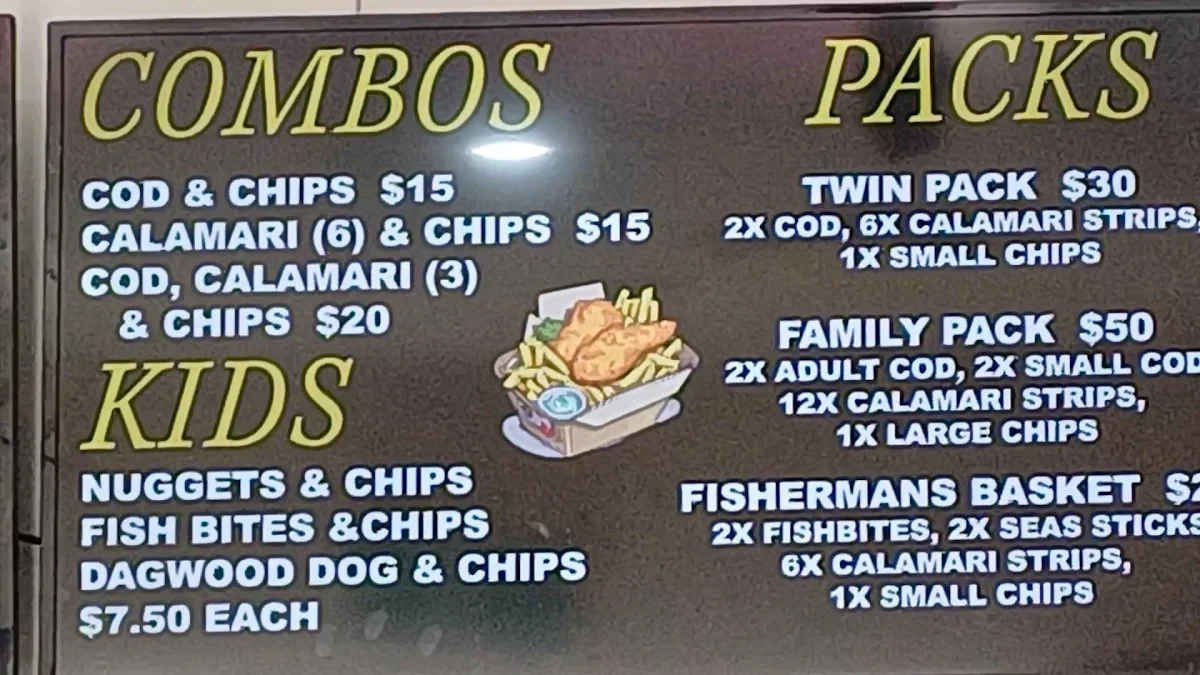 Menu, North Maclean Takeaway