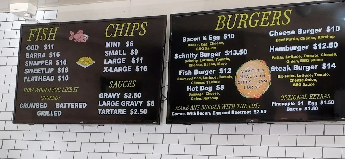 Menu, North Maclean Takeaway