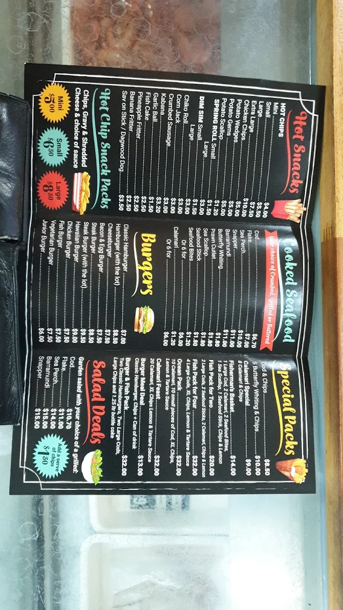 Menu, North Maclean Takeaway