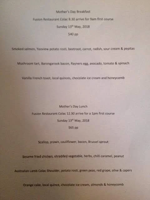 Menu, Fusion