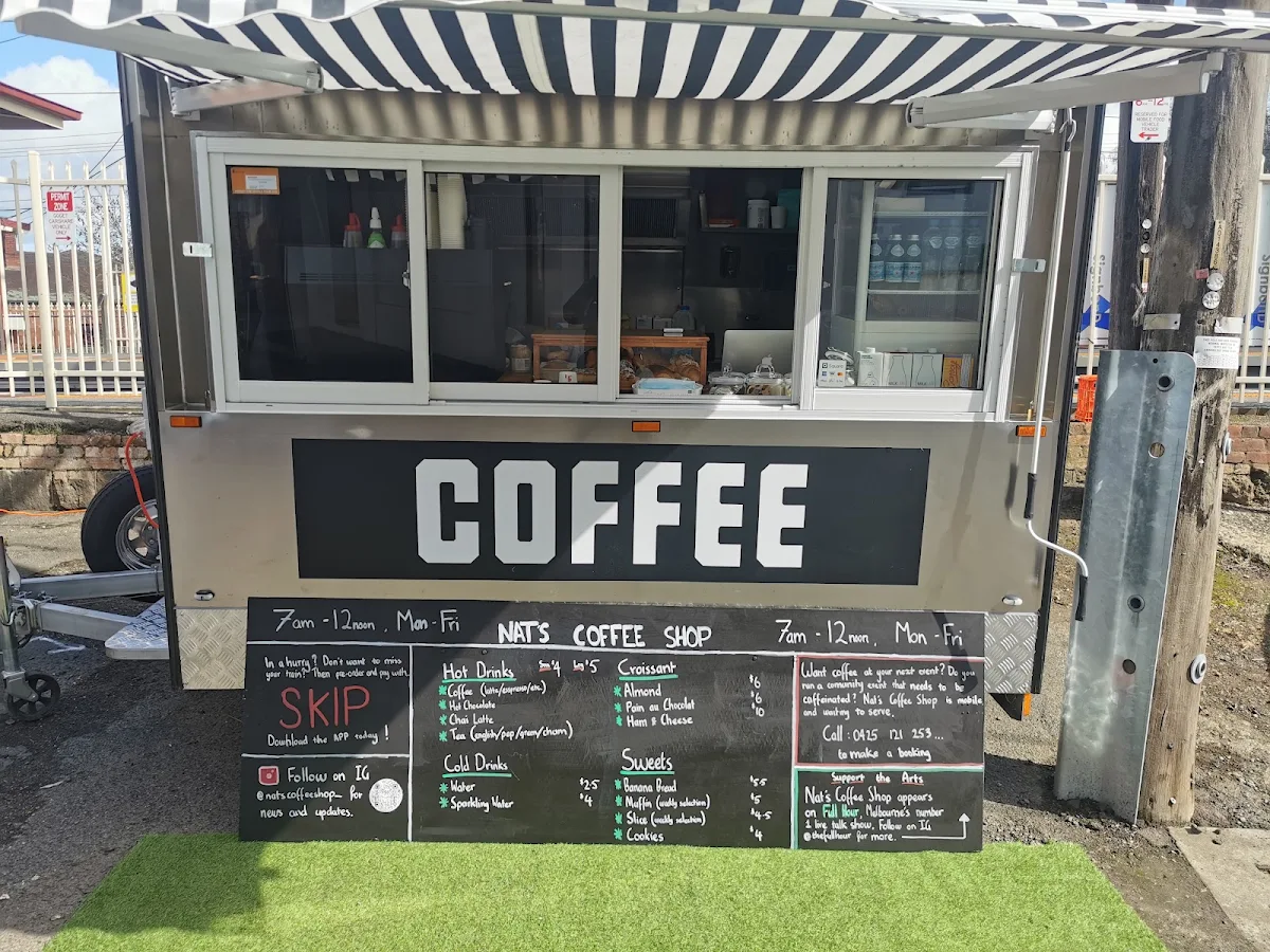 Menu, Nat's Coffee Shop
