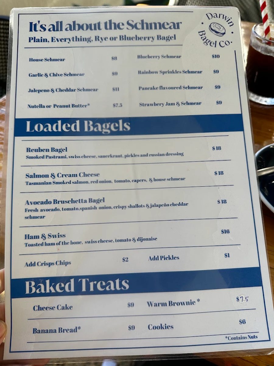 Menu, The Gully Cafe & Bagel Shop