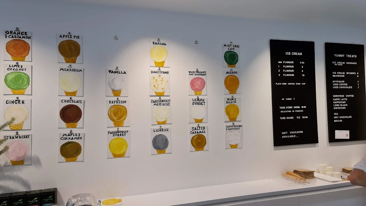 Menu, Timboon Fine Ice Cream