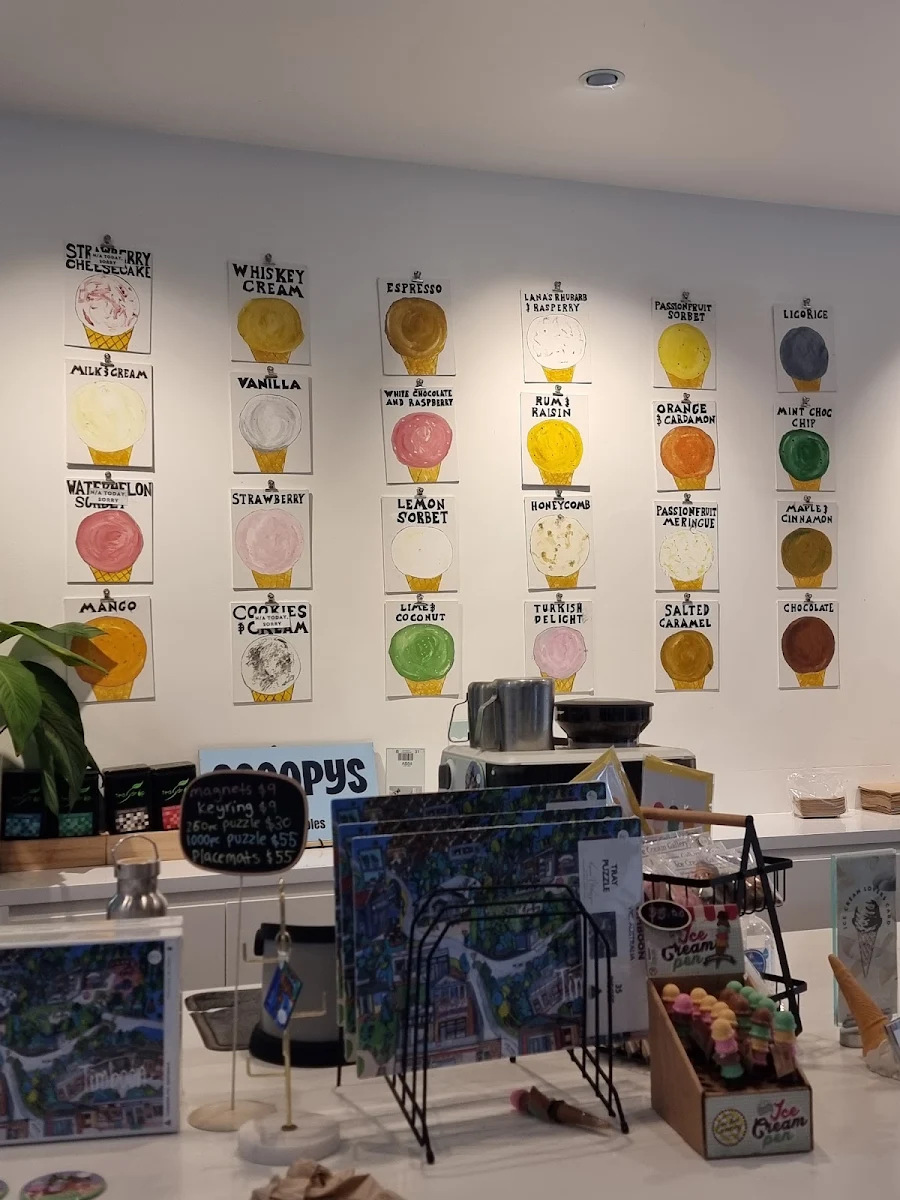 Menu, Timboon Fine Ice Cream
