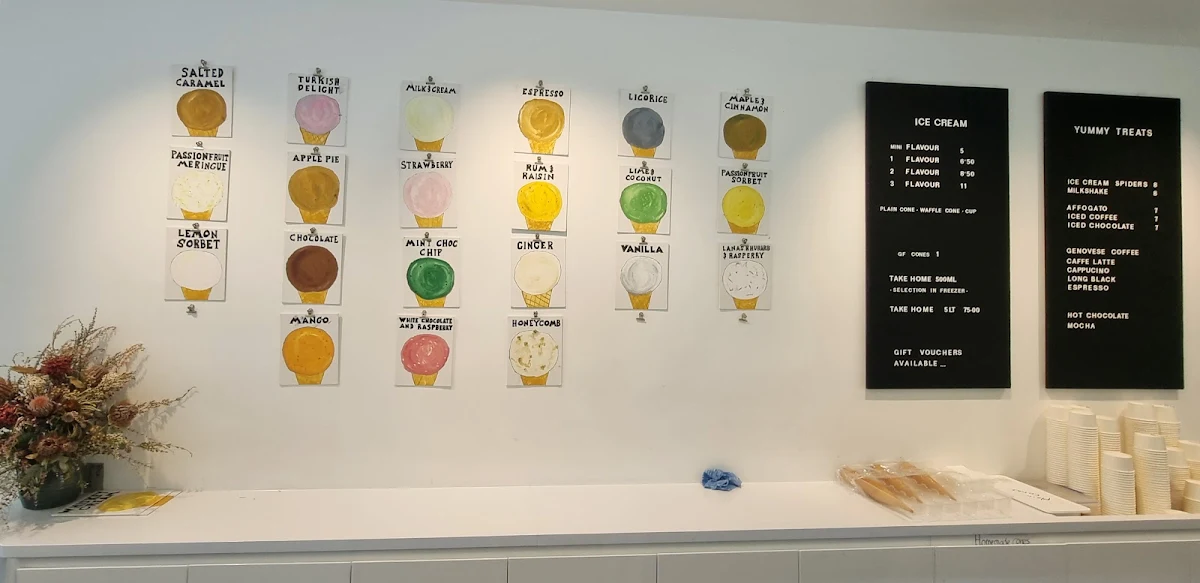 Menu, Timboon Fine Ice Cream