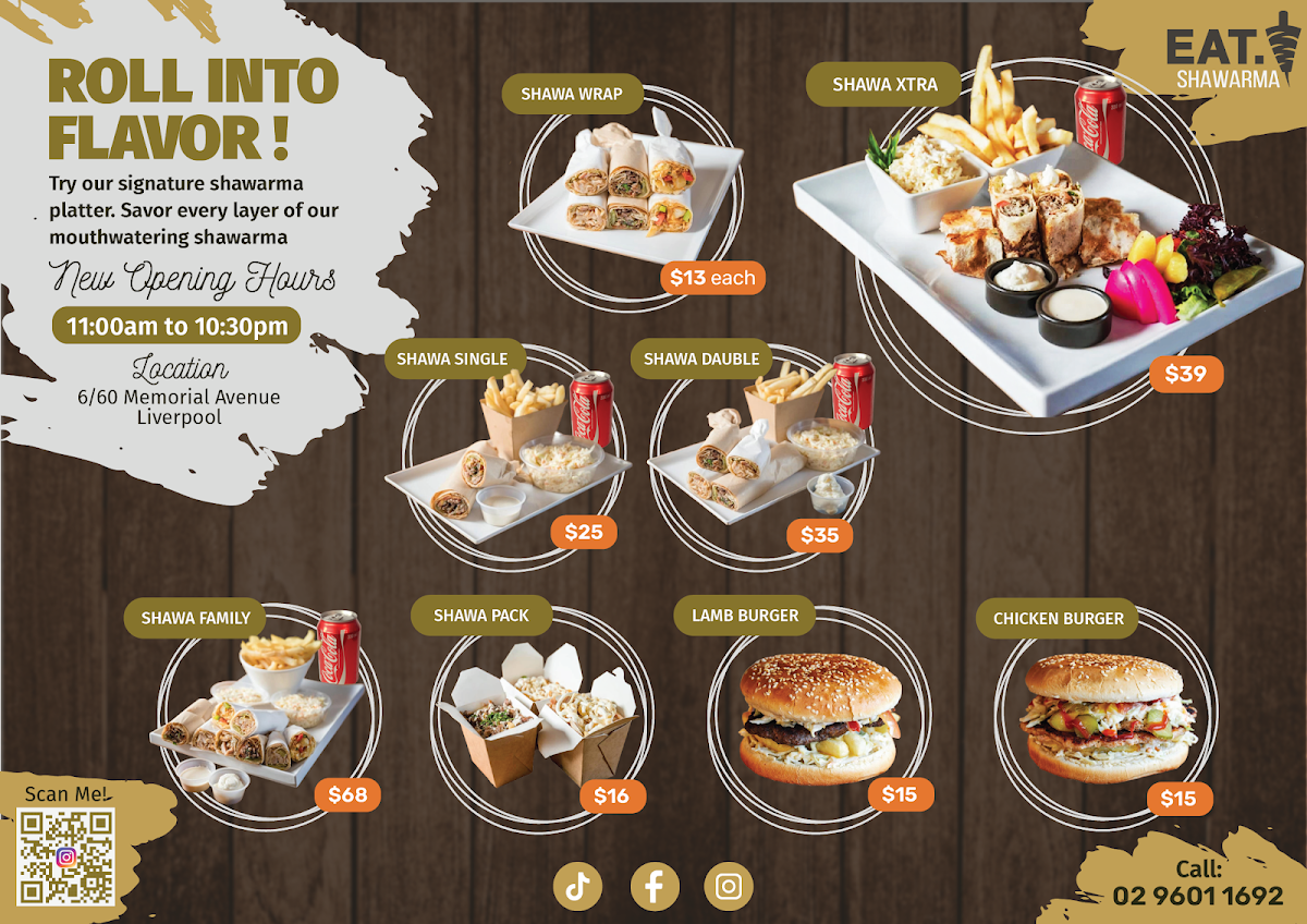 Menu, Eat Shawarma