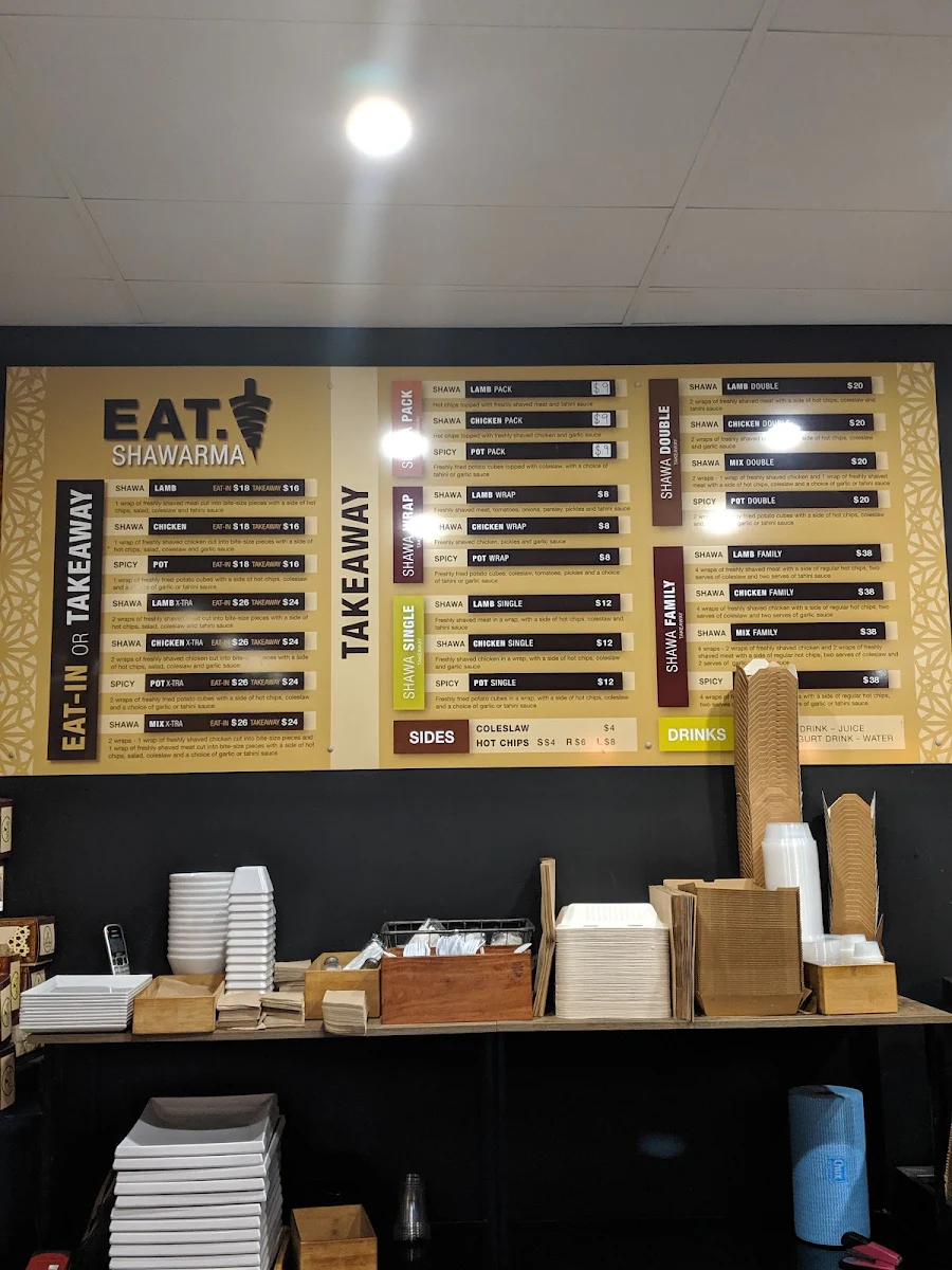 Menu, Eat Shawarma