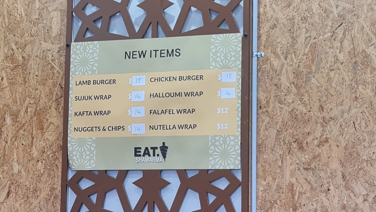 Menu, Eat Shawarma