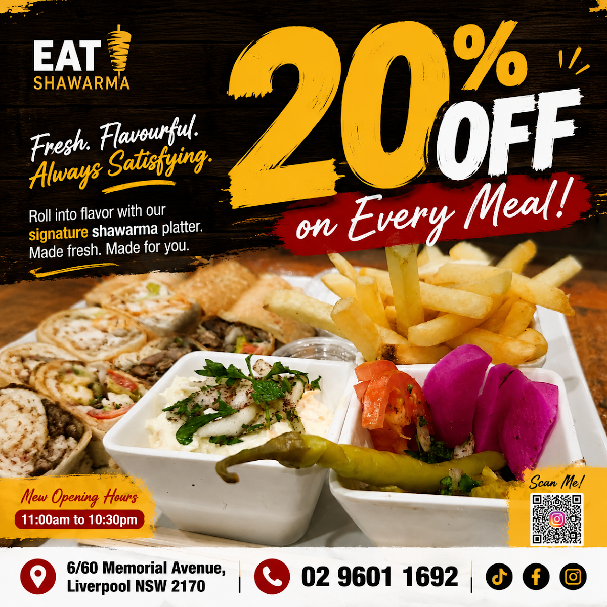 Menu, Eat Shawarma