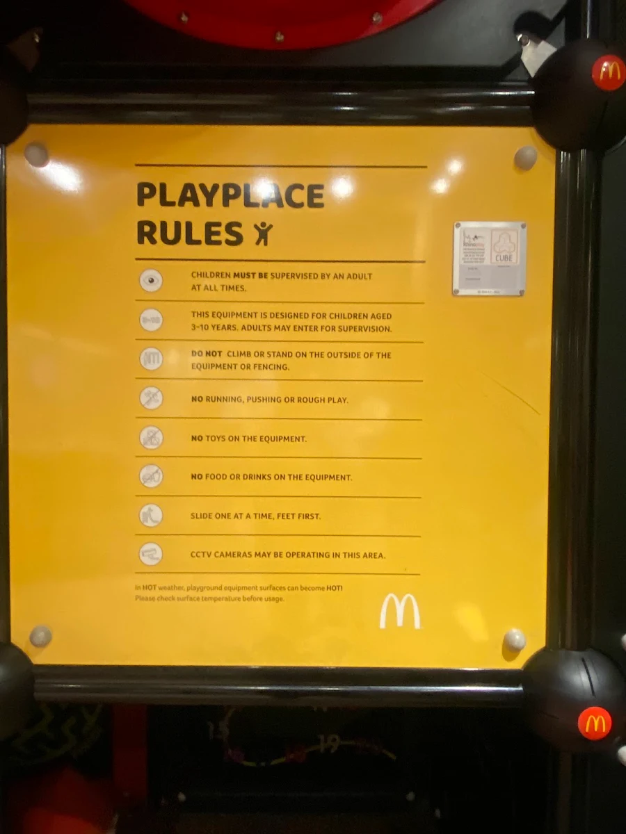 Menu, McDonald's Outside Carousel