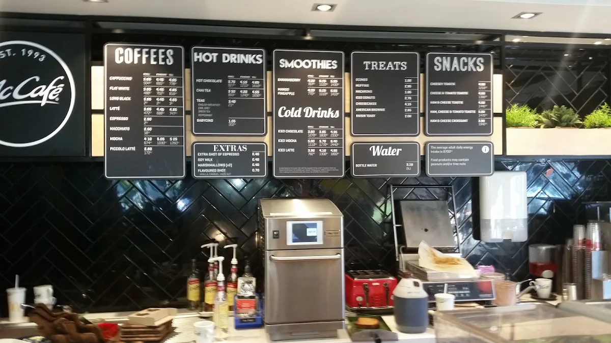 Menu, McDonald's Outside Carousel
