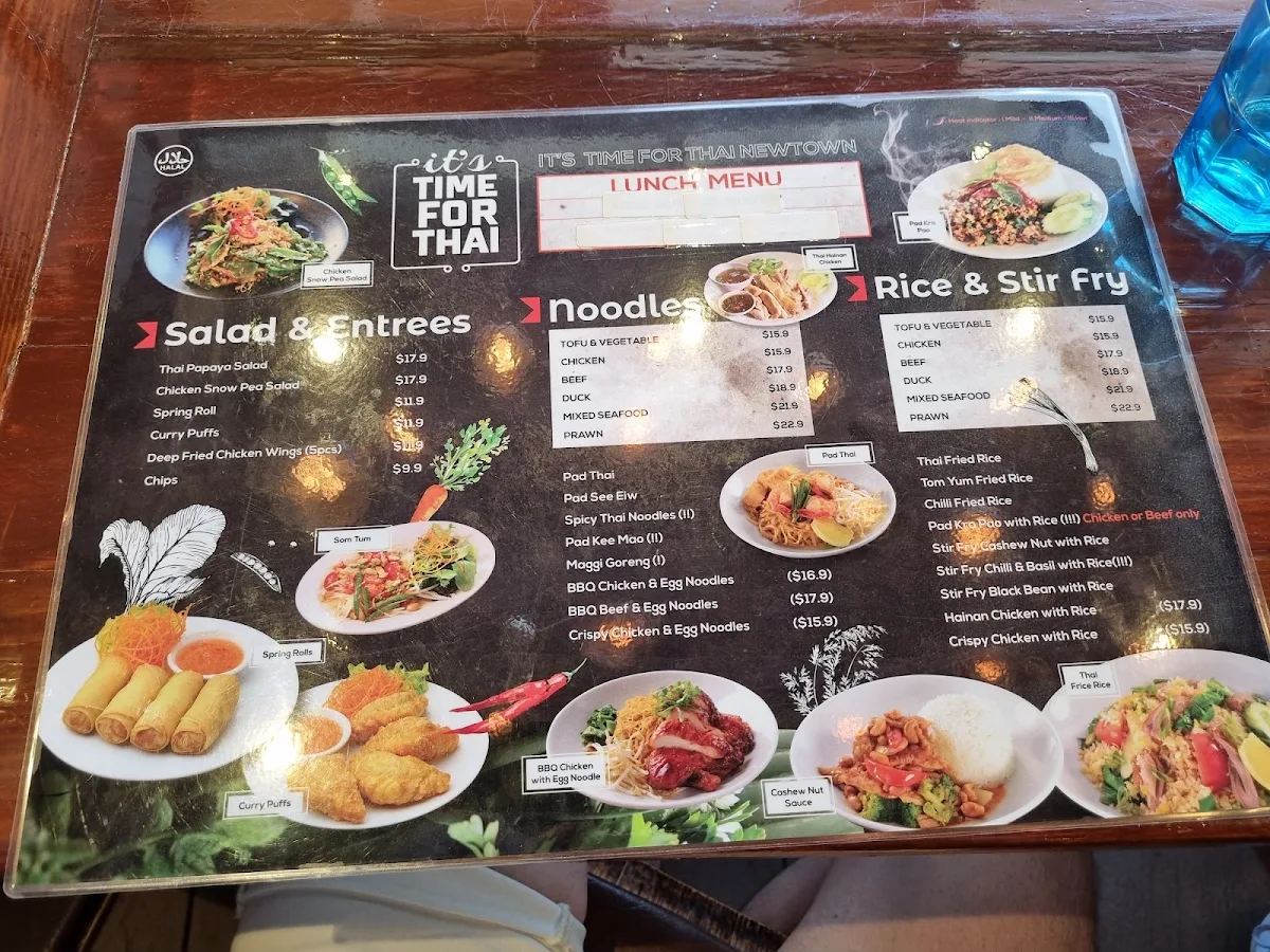 Menu, It's Time for Thai