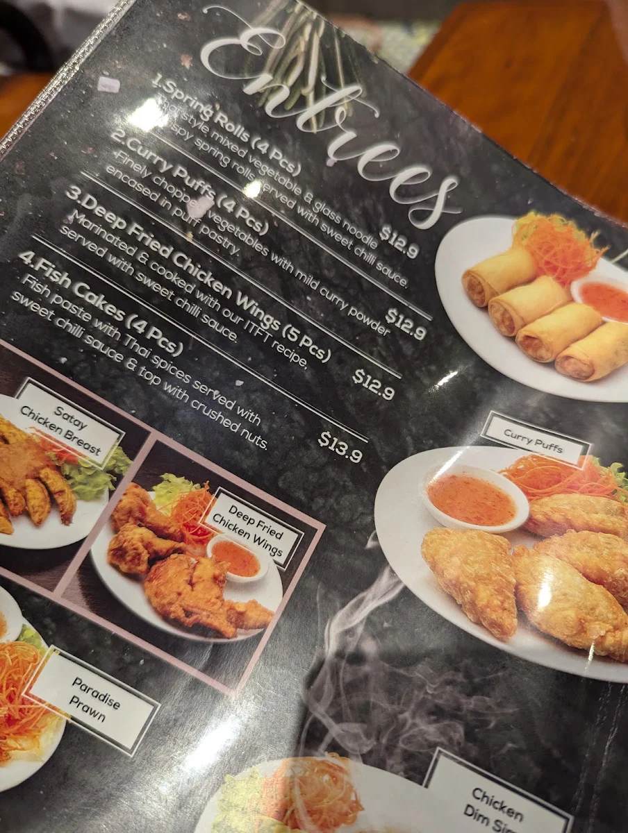 Menu, It's Time for Thai