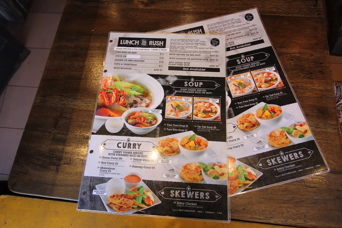 Menu, It's Time for Thai