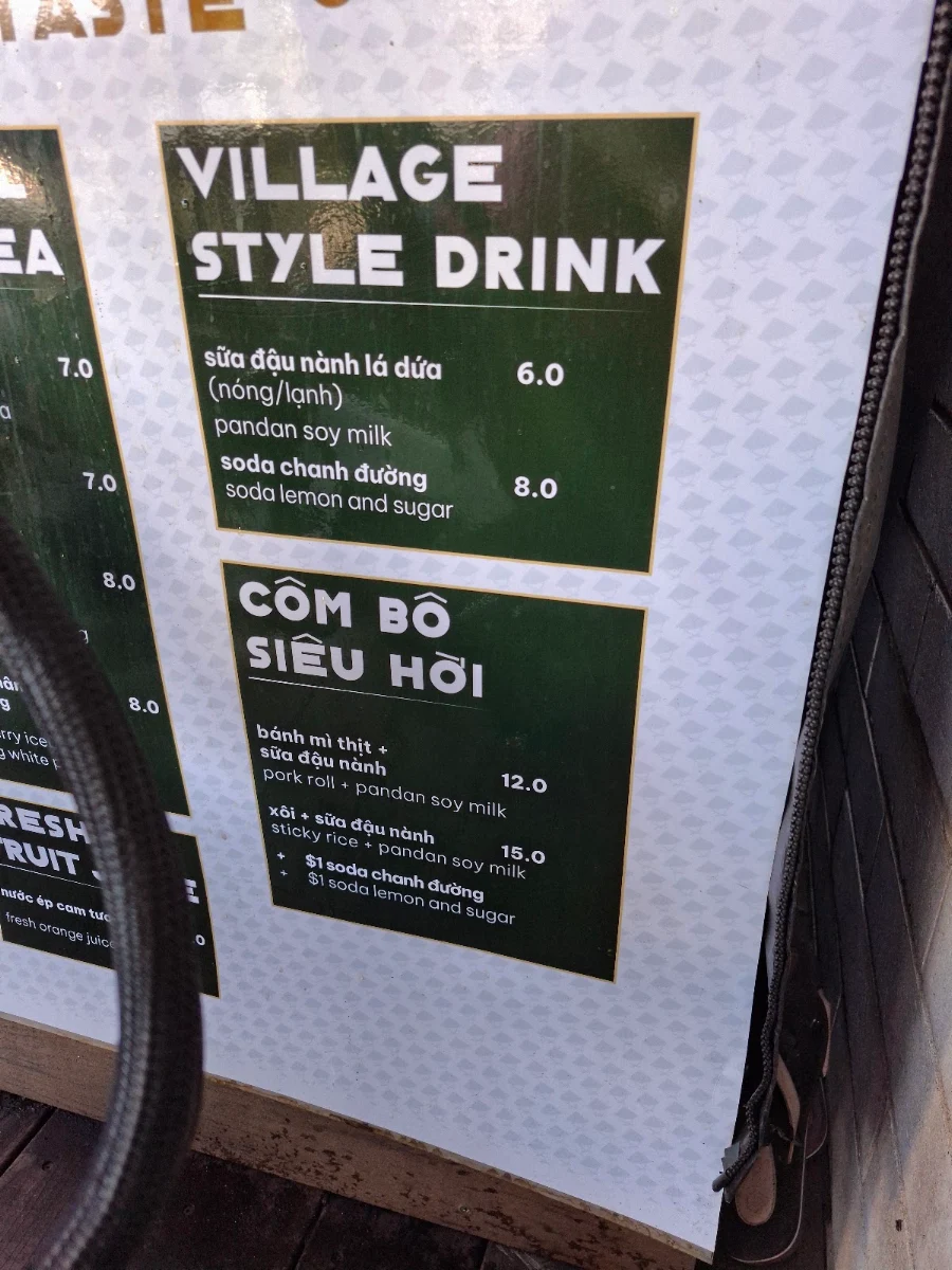 Menu, LÊBINO - Việt Village-Style Taste