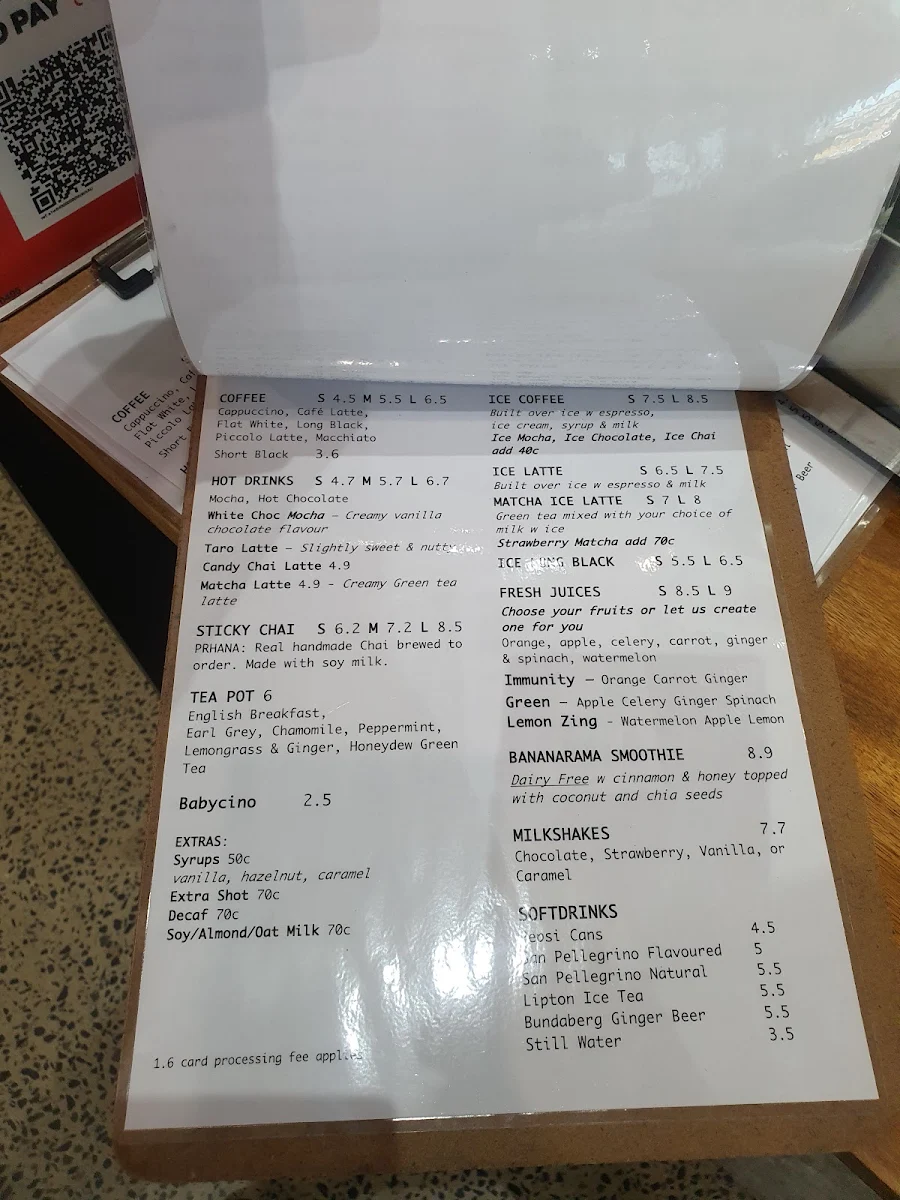 Menu, Brewfield Cafe & Catering