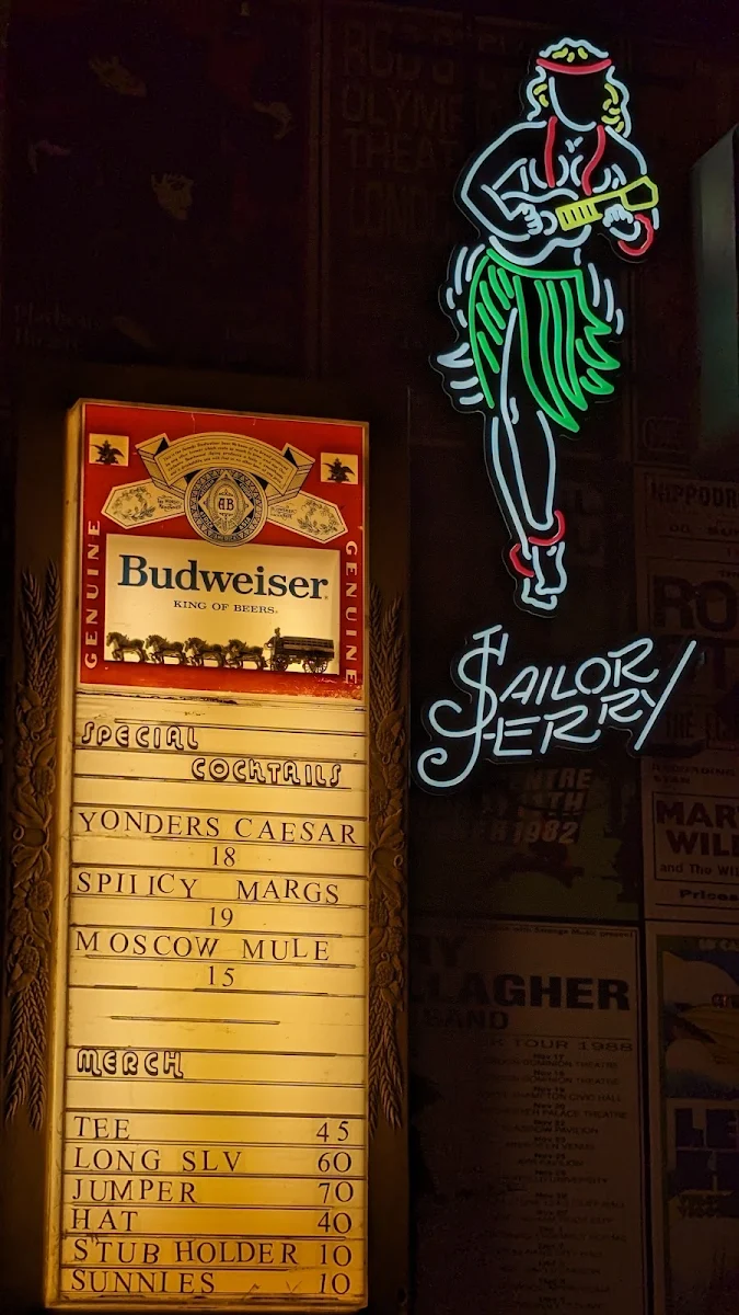 Menu, YONDER BAR