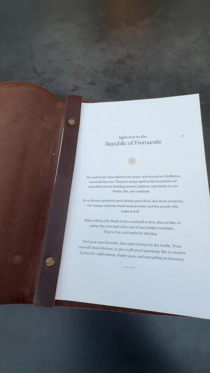 Menu, Pizzeria Da Napoli Fremantle
