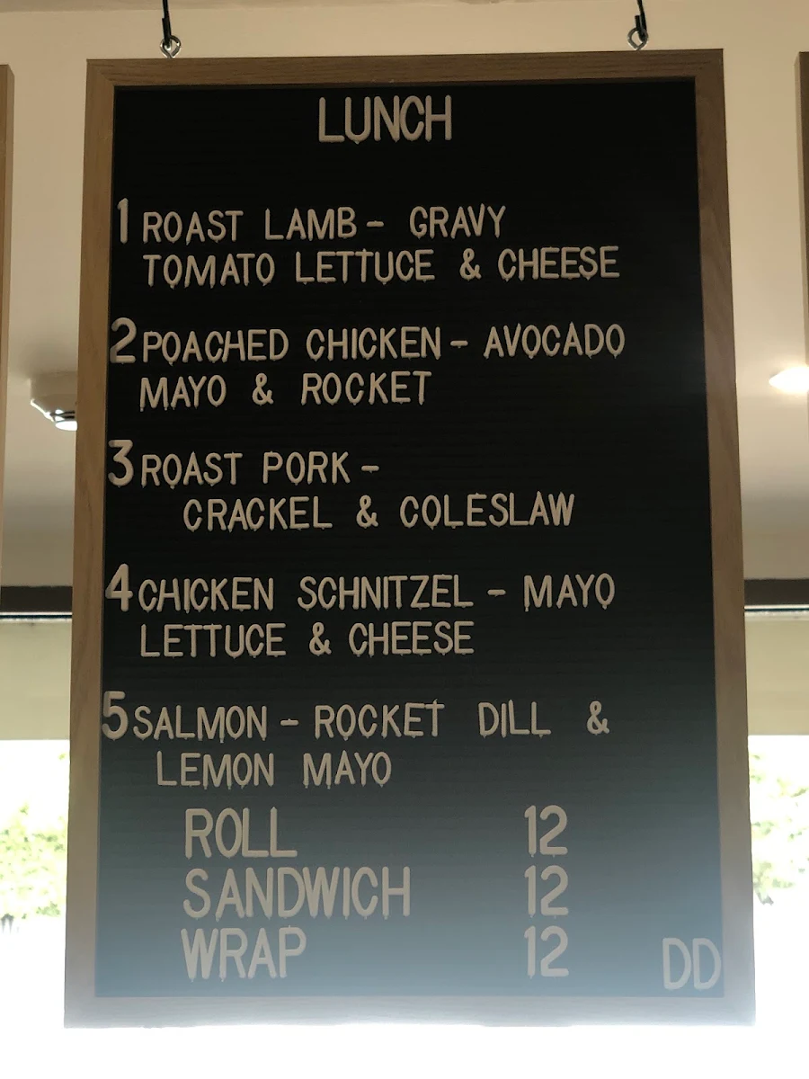Menu, daily Dose Café on Separation